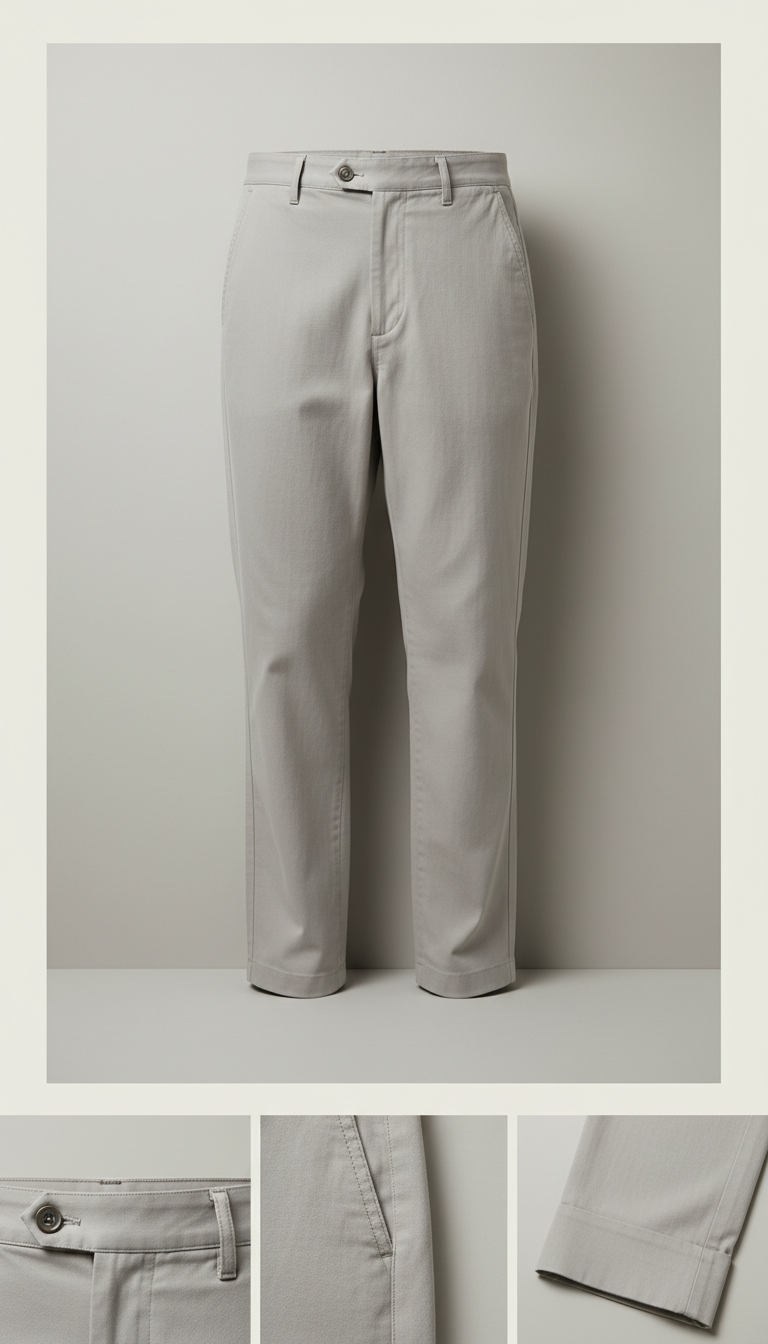 Linen Blend Tapered Trouser
